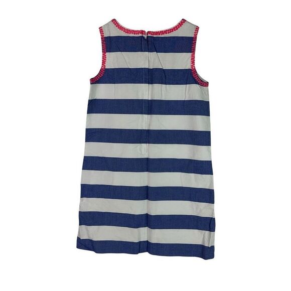 Vineyard Vines Girls 12 Sleeveless Stripe Dress Embroidery Pockets - Picture 2 of 11